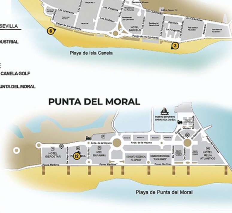 Punta del moral | Isla Canela | Mapa